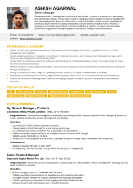 Resume template